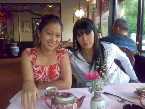Eating in chinese resto - My friend and me eating in chinese resto