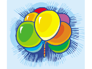 Balloons - colorful objects that are used for attention and celebration