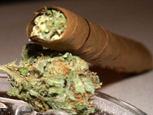 Marijuana - A picture of a blunt.