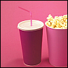 Popcorn & a drink - Popcorn & a drink in pink