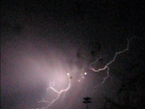 Lightning Bolt - Lightning bold lighting up the summer sky.
