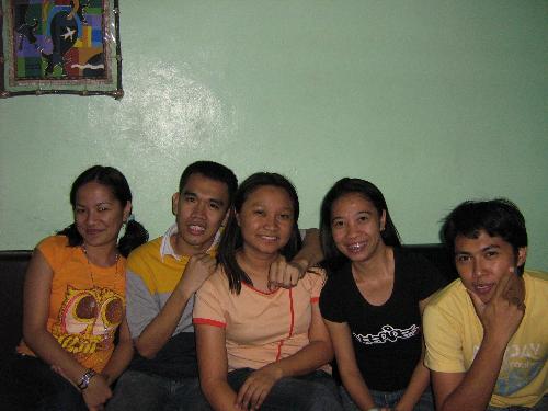 almasen's birthday celebration - me, harim, esmie, almasen, and richard during the advanced birthday celebration of almasen at bahay kawayan on july 4, 2008.