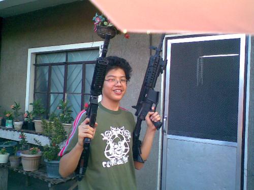 Terminator - My friend Carlo, after our air soft game.