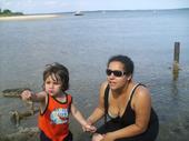 Me and My Son - Looking for water creatures at Periwinkle Beach!