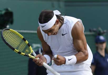 rafael nadal - Rafael nadal after winning the wimbledon's final
