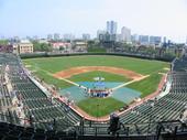 Field at Wrigley Field, Chicago, IL - Plane View of the field at Wrigley Field, Chicago, IL