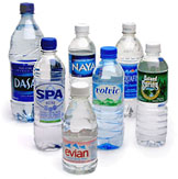 Water - Lots of different brands of bottled water available. Bottled water isn't necessarily better than normal tap water though!