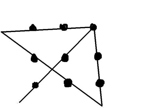 answer to the puzzle - You may touch all the dots with this four line. The moral of the puzzle here is: Think outside the box.