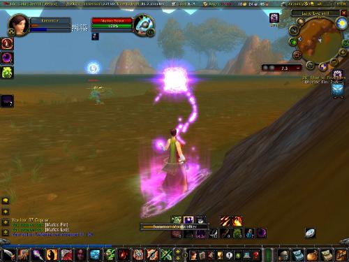 Utility Fear - This near death warlock is fearing a murloc to giver her time to summon her voidwalker.
