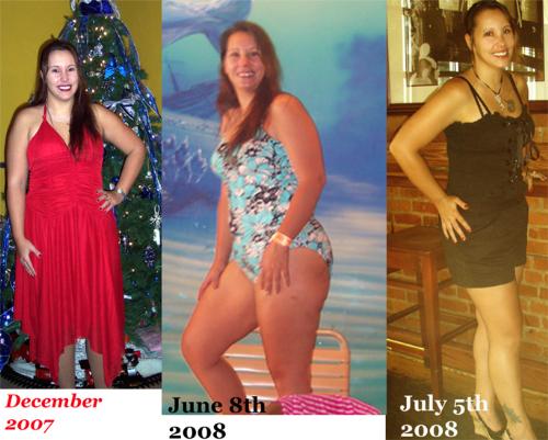 Fat to Not so fat - Me in December, June, and July.
