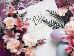 bible - with flowers around