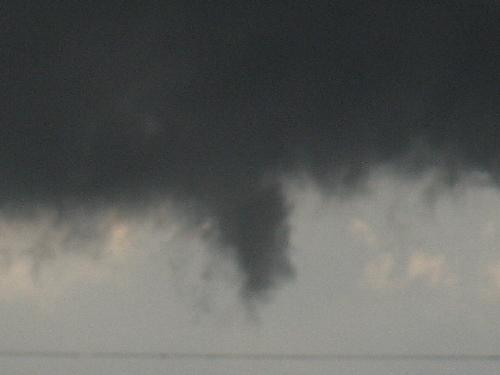 Twister returning to it's home - A bit fuzzy but it was far off in the sky.