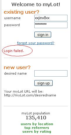 failed to login - problem on signing in