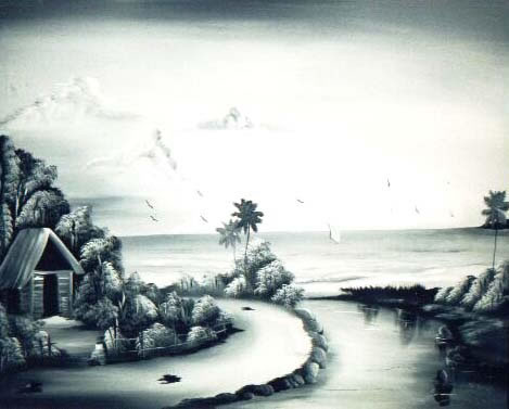 Painting-Where life goes - Life can just go long and long