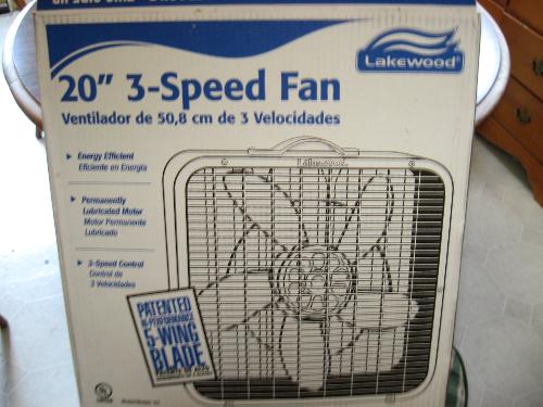 20 inch 3-speed fan  - cheap deal from WalMart