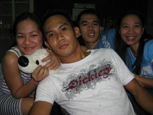 Almasen's pre birthday celebration - me, israel, harim and alma. high level of 'amats'