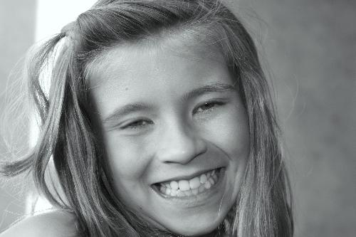 Black and Whites - This one is one of my granddaughters. She has such a pretty smile!