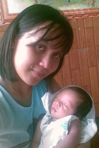 me and my son - taken when we got home from the hospital