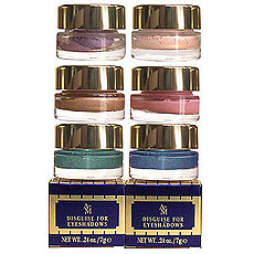 Alexandra de Markoff Disguise for Eyeshadow - $17.00 Alexandra de Markoff Disguise for Eyeshadow is none other than AdeM's best selling Disguise for Eyes blended with beautiful classic colors for the eyes. Finally an eyeshadow that won't crease, smudge or fade. Choose from six beautiful colors, Lilac, Petal, Bisque, Colbalt, Forest and Pebble.  Net weight .24 oz - Made in USA