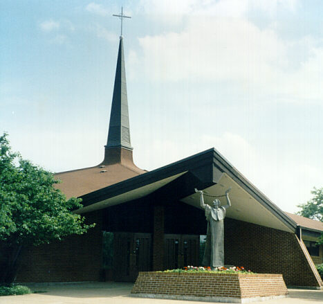 Picture of a church - this is a picture taken from outside of a catholic church