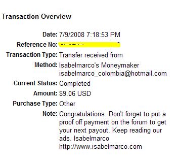 isabel marco payment - thats it..................................................................