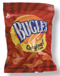 Bugles - A bag of Bugles Corn Chips. Bugles - A bag of Bugles Corn Chips.