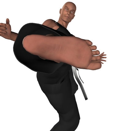 Foot to the Face - Made with DAZ 3D Studio.