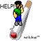 smoking  - man shouting for help as while the cigarette is burning
