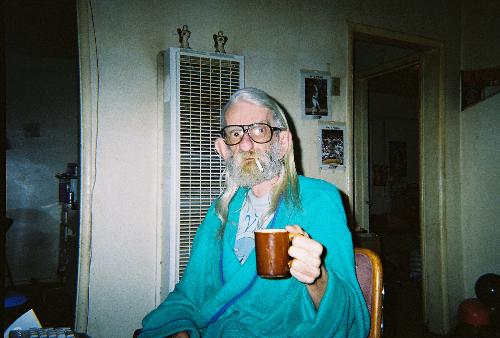 Coffee and cigarette - Just me, posing strangely for my daughter:)