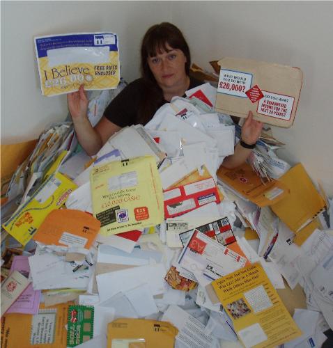 junk mail - People get it everyday. Mostly are unsolicited mails and can actually clog up mail storage.