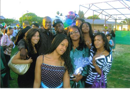 My Older Sister's Children - This is a picture of my older sister's children and a girlfriend. They were at her second daughter's graduation.
