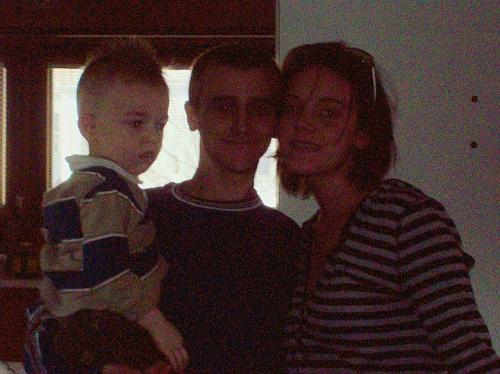 My daughter, new husband and son - A picture of my daughter (Emily) with her new husband (Bryan) and her son (Caleb)