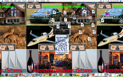 My Virtual Vision Board - image of my virtual vision board as screensaver