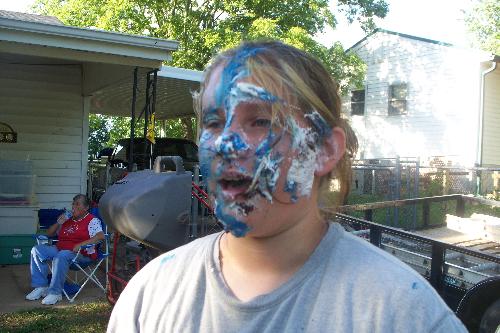 Daughters13th B-day Party - On my daughters 1st B-day and on her 13th B-day she got cake all over her face. We had a great time.