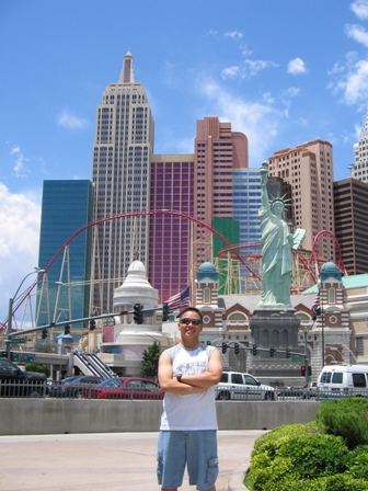 Me in Las Vegas in 2005 - Me in front of the New York New York in Las Vegas back in June 2005. This was my first time going to Vegas and I was 19 at the time (turning 20 the next month). It was really fun and it prompted me to want to go to Vegas when I turned 21 the year after.
