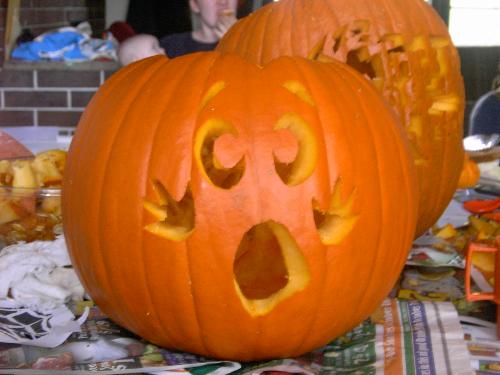Jack-o-lantern - This is a pumpkin that I carved for Halloween last year.