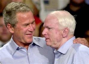 mccain and bush - mccain and bush together