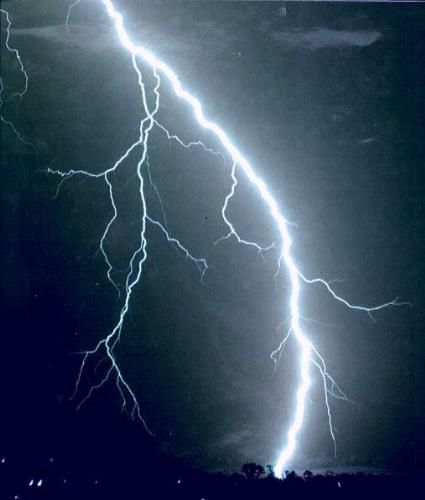 striking lightening - beautiful but deadly lightening in the distance