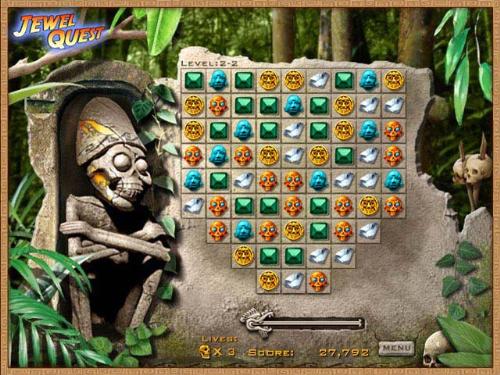 Jewel Quest - This is one of my favourite games - you move through ancient Mayan ruins in search of hidden treasures and priceless artifacts. There are a lot of puzzling twists and turns, so you need to plan moves and rearrange relics to get through. As you venture further, you will encounter increasingly difficult puzzles that lead you to secret twists, cursed items and buried artifacts. Got myself very addicted to this game!