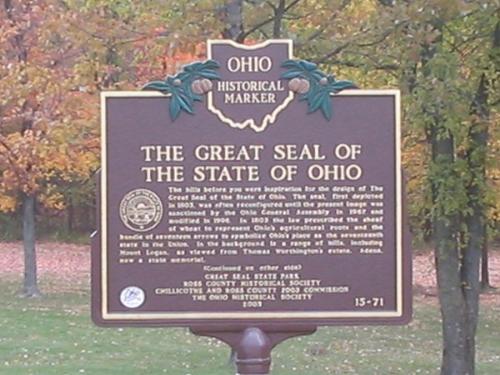 Great Seal of the State of Ohio - This is located at a park in Chillicothe, Ohio