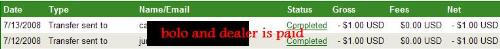 activity payments for my referrals  - payments ........................................................