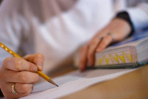 Writing  - This is a photo about someone writing,