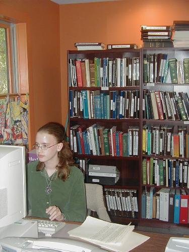 Library - A girl in a library