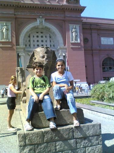 My kids 2 - They are my sweet kids in the Egyptian museum.