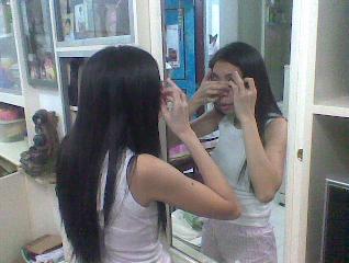 myself - reflection of myself., looking through mirror means you are also looking to what life is ahead of you., and i love what i have now.