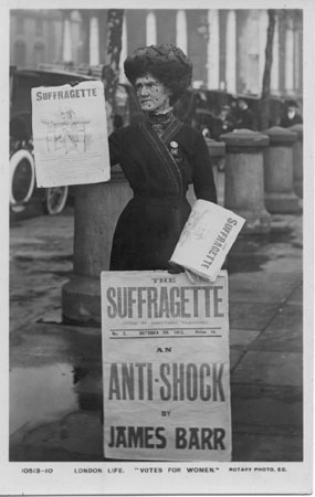 Image of a Woman Suffragette - old photo of a woman suffragette for the right to vote
