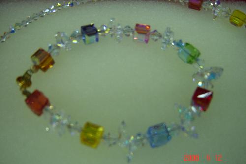 jewelry - It's made up crystals of good quality and wired to a 10k gold. This is handcrafted.