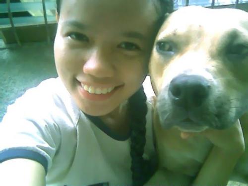 me and my dog - fujicko, my pitbull.