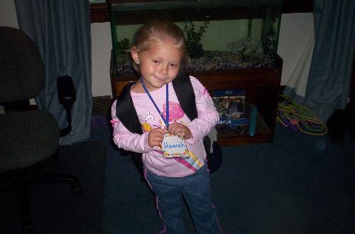 Hannah Gettin Ready For School - This is Hannah right before her first day of school last year.
