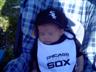 Maverick first baseball game - My son at 6 wks old, at a ball game for my niece. GOOO SOX!